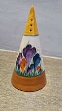 Clarice Cliff Crocus Style Sugar Shaker Moorland TG Abbotts 14cm/5.5" 1998