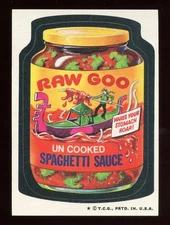 1973 Topps Wacky Packages 4th Series 4 Raw Goo Sauce - NM