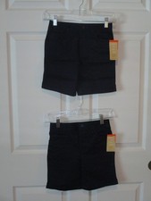 French Toast Kids Shorts Size 7 Dark Blue Wholesale Lot of 2 Pairs Cotton Poly