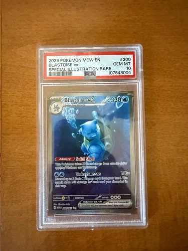 Pokémon Blastoise ex Special Illustration Rare 200/165 Holo PSA 10