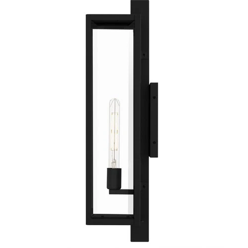 Matte Black  Outdoor Wall Lantern from the Dale Collection - Picture 4 of 5