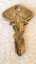 Antique Ford Automobile Model T Key No. 51 Original Script 1919-1927 B