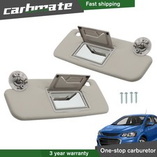 For Chevy Spark Sonic 2011-2022 2x Gray Passenger Driver Side Sun Visor