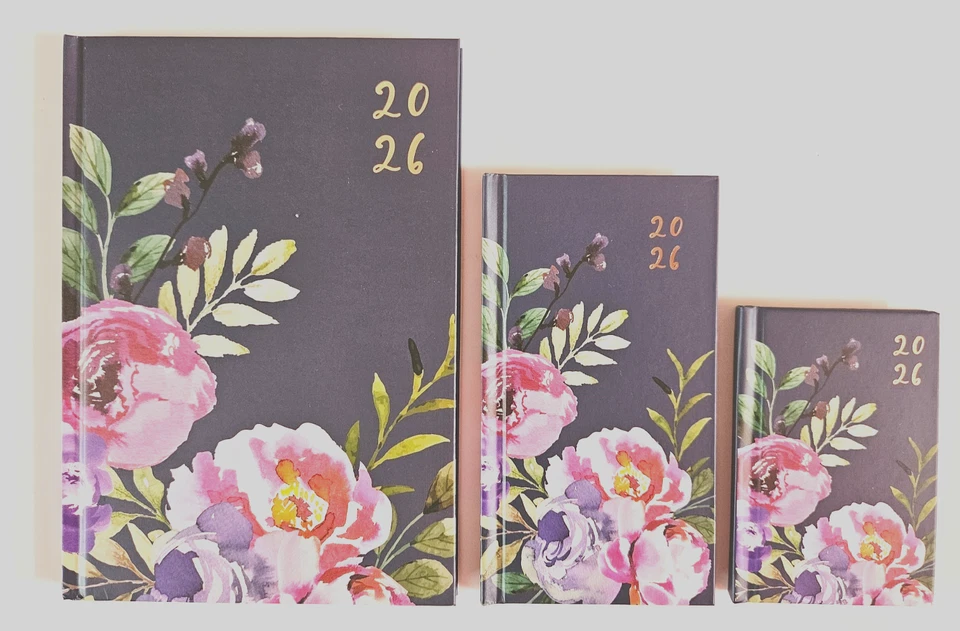 TALLON 2026 Diary Week to View Vintage Floral Diaries Full Year Planner Pocket, Slim,A5