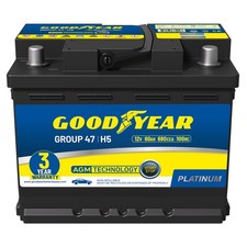 Goodyear Group 47 12V 60 AH, 100RC, 680 CCA Platinum AGM Automotive Battery