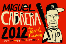 Miggy Miguel Cabrera Detroit Tigers 2012 Triple Crown MLB Baseball Print 12
