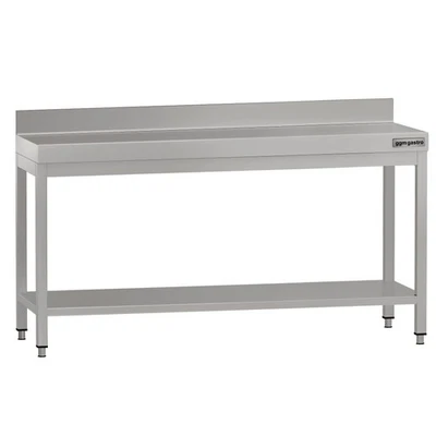 GGM Gastro Edelstahl Arbeitstisch ECO 2000x700mm mit Grundboden & Aufkantung