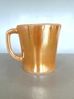 Fire King Peach Luster D Handle Mug Anchor Hocking Vintage Glass Cup