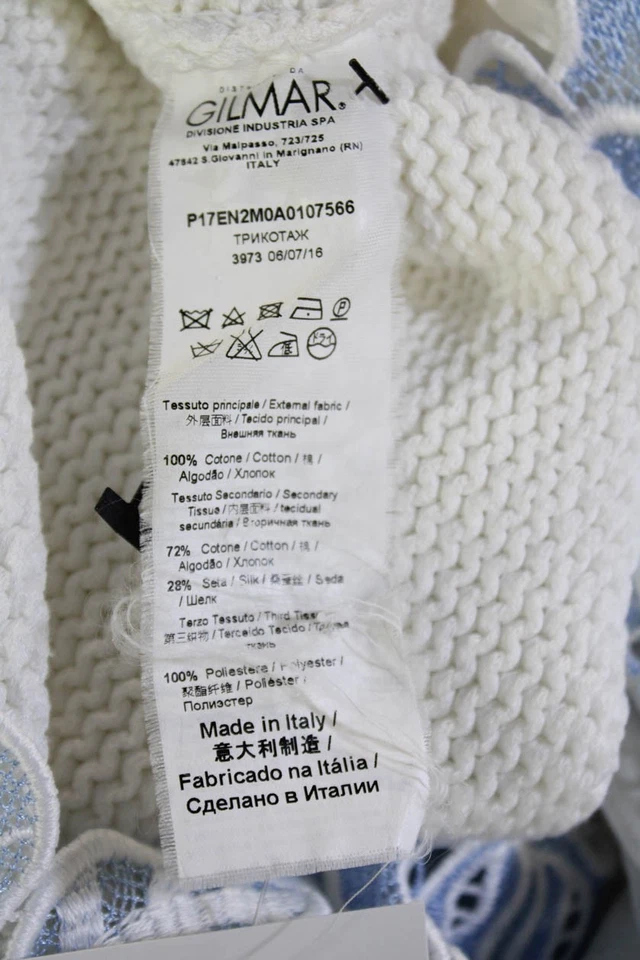 Pullover Mujer Nº21 Blanco 100% Algodón Cuello Redondo Manga Larga Floral Talla S Foto 4 de 4