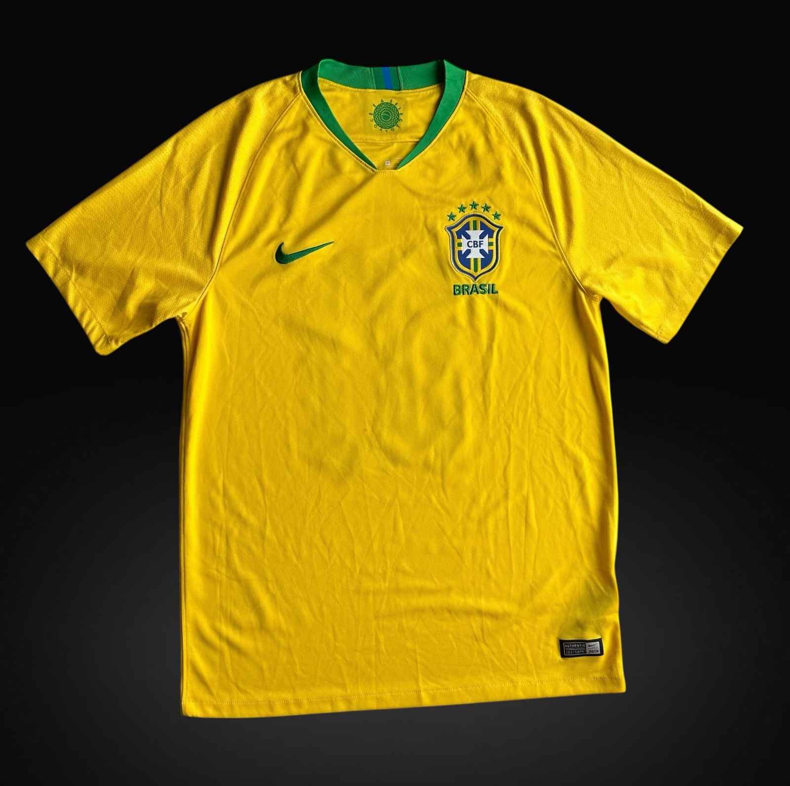 Nike Dri-Fit Brazil National Team Neymar Jr. Jersey Mens Size M Yellow Soccer