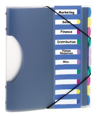 Esselte ESS50995 Project Sorter 10 Dividers 8.5x11 Blue