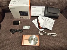 Sony DSC-WX350 Cyber-shot 18.2MP Pink Digital Camera Cords, Manual, Battery, Box