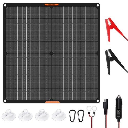 MHPOWOS Solarbatterieladegerät 12V Solarpanel-Erhaltungsladesets für Auto, Boot - Bild 12 von 23