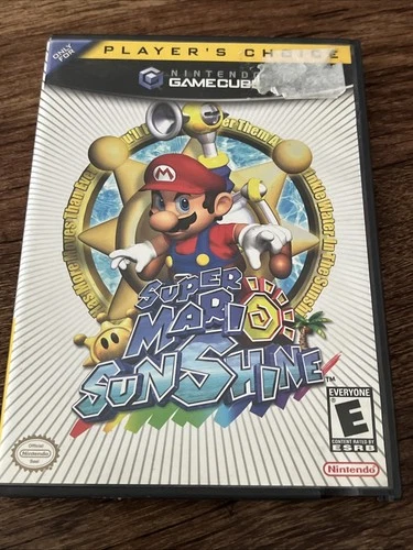 Super Mario Sunshine Nintendo GameCube Players Choice Complete Manual Clean Disc