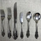 Wallace Grande Baroque Sterling Silver Flatware Set (1941) – 24 Pc – 6 Place Set