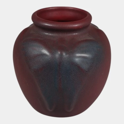 Van Briggle 1920s Vintage Arts And Crafts Pottery Mulberry Butterfly Vase 688