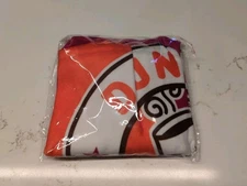 Dunkin Donuts Orange Beanie Hat (RARE) Reversible Warm Double Lined Fun Cap