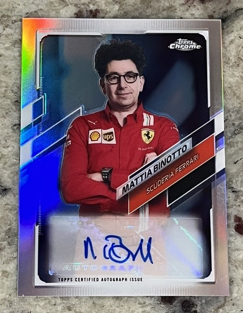 2021 Topps Chrome F1 Mattia Binotto Autograph #’D 41/89 CA-MB Scuderia Ferrari