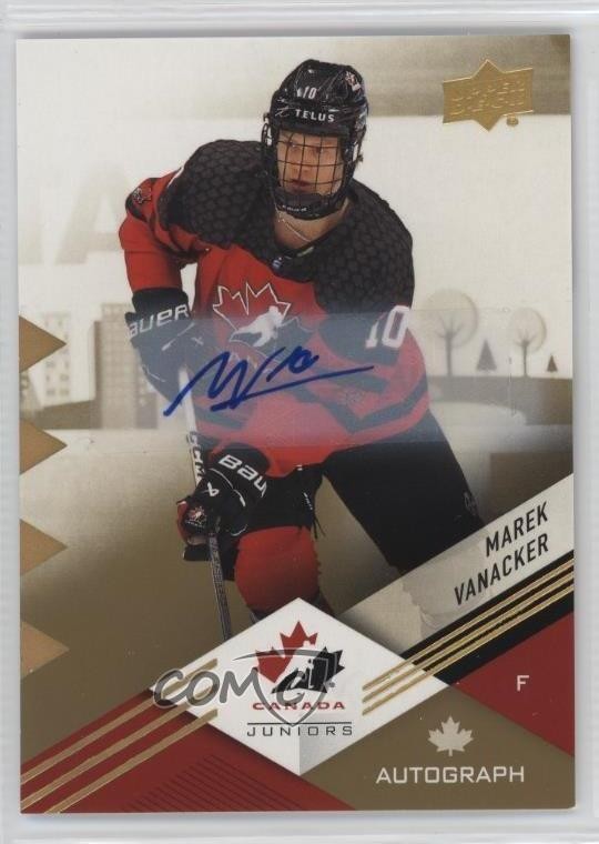 2024 Upper Deck Team Canada Juniors Signatures Marek Vanacker #33 Auto 4z8