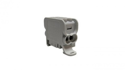 Blok dystrybucyjny - rozdzielczy HLAK25 1P szary 2xAl/Cu 25mm²+16mm² 1000VAC/150