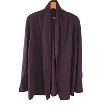 GAP Wool Cardigan Plum Purple Color 100 Wool Autumn Fall Open Size S NWOT