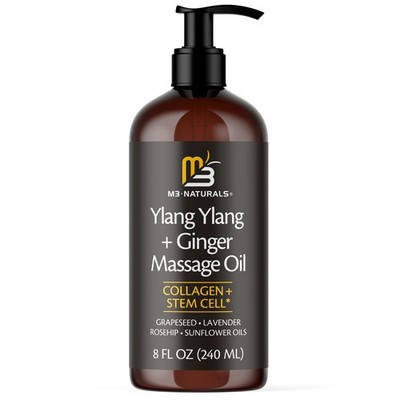 Ylang Ylang + Ginger Lymphatic Drainage Massage Oil   with Collagen  Stem Cel...