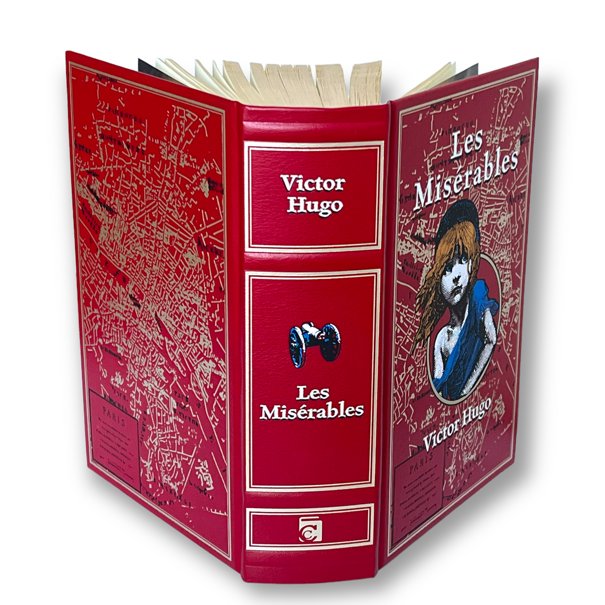 LES MISERABLES Victor Hugo Deluxe Leather Bound Collectible