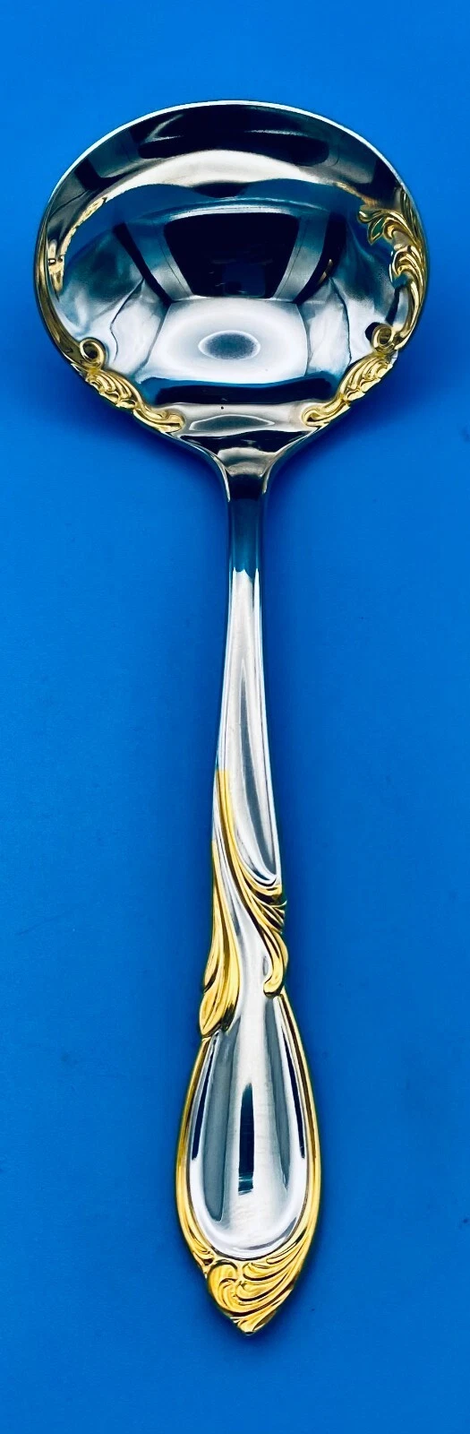 Yamazaki CACHE GOLD Accent Gravy Sauce Ladle 6 5/8" Stainless Flatware JAPAN