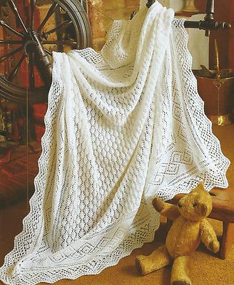 Baby Shawl Knitting Pattern ply 50