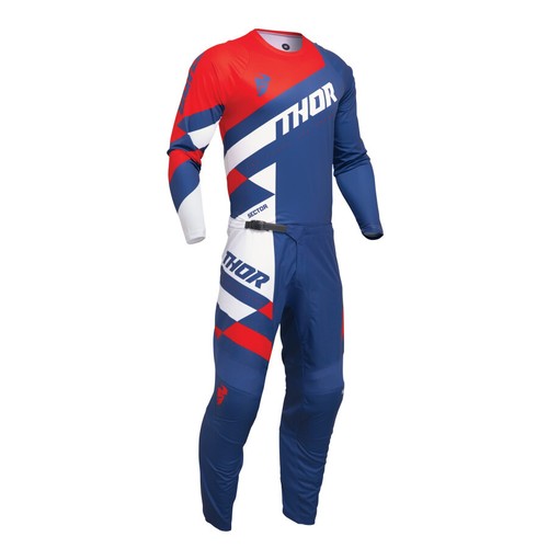 Thor 2024 Sector Checker Motocross Offroad Jersey Pant Combo Navy/Red