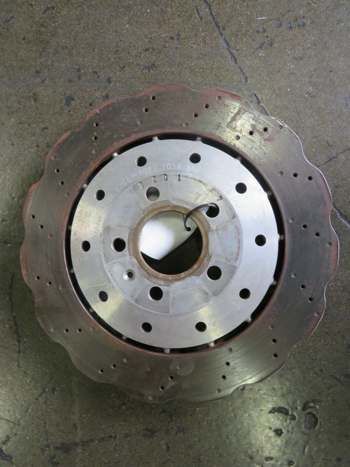 Lamborghini Huracan LP580, Rear Brake Rotor, Steel, Used, P/N 420615601J