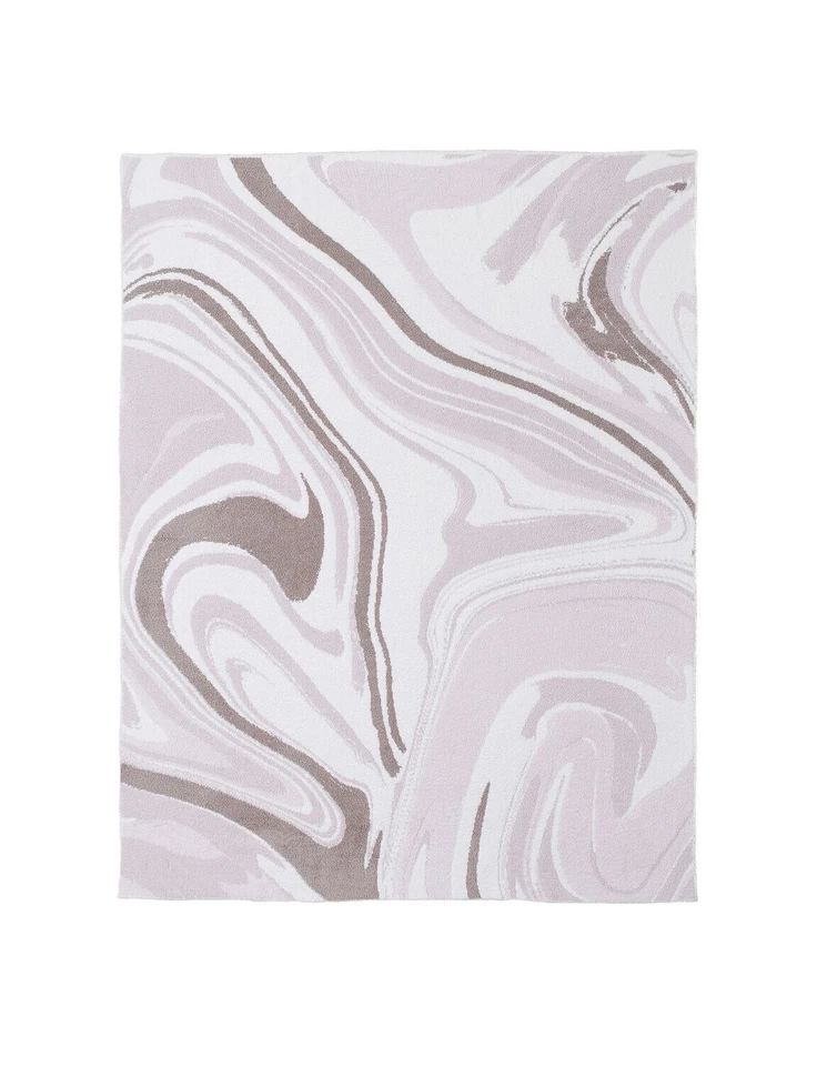 Barefoot Dreams CozyChic Marbled Blanket 45"X60" | Color: Sand Multi - Image 2 of 4