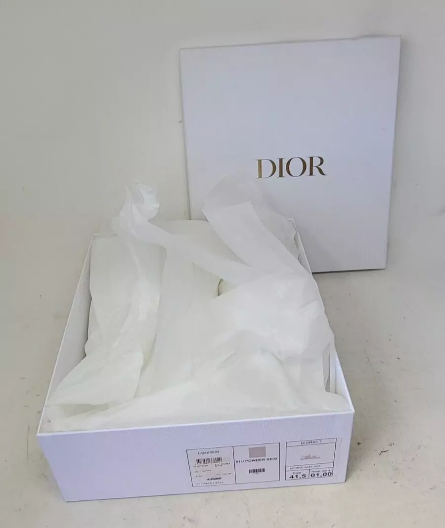 Christian DIOR vide blanc rangement cadeau chaussures, boîte à sandales et papier de soie occasion