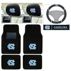 7pc Ncaa North Carolina Tar Heels Floor Mats Steering Wheel Cover Headrest Cover