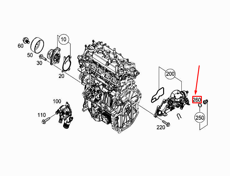 MERCEDES-BENZ CITAN W415 Temperatursensor O-Ring A6079971345