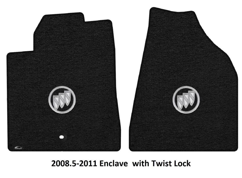 Lloyd Mats Velourtex Buick Enclave Shield Logo Front Floor Mats (2008-2017)  Foto 4 de 4