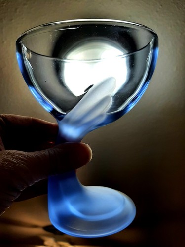 Vintage Bormioli Rocco Jerba Blue Saphire Stemmed Glasses/ Dessert Cups - Picture 4 of 8