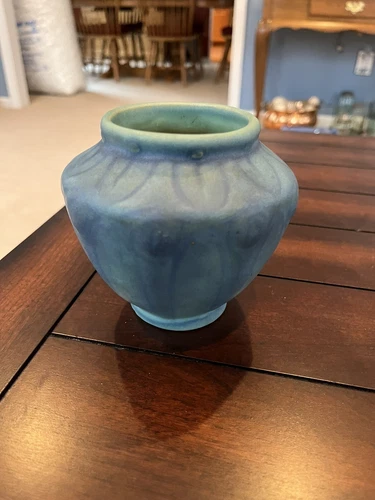Vintage Early Van Briggle Pottery Turquoise Vase Urn