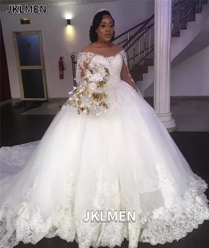 plus size white wedding dress