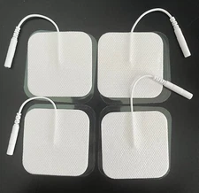 20 Electrode Pads EMS for Tens Massager 7000, 3000- Units 2x2 Inch White Cloth
