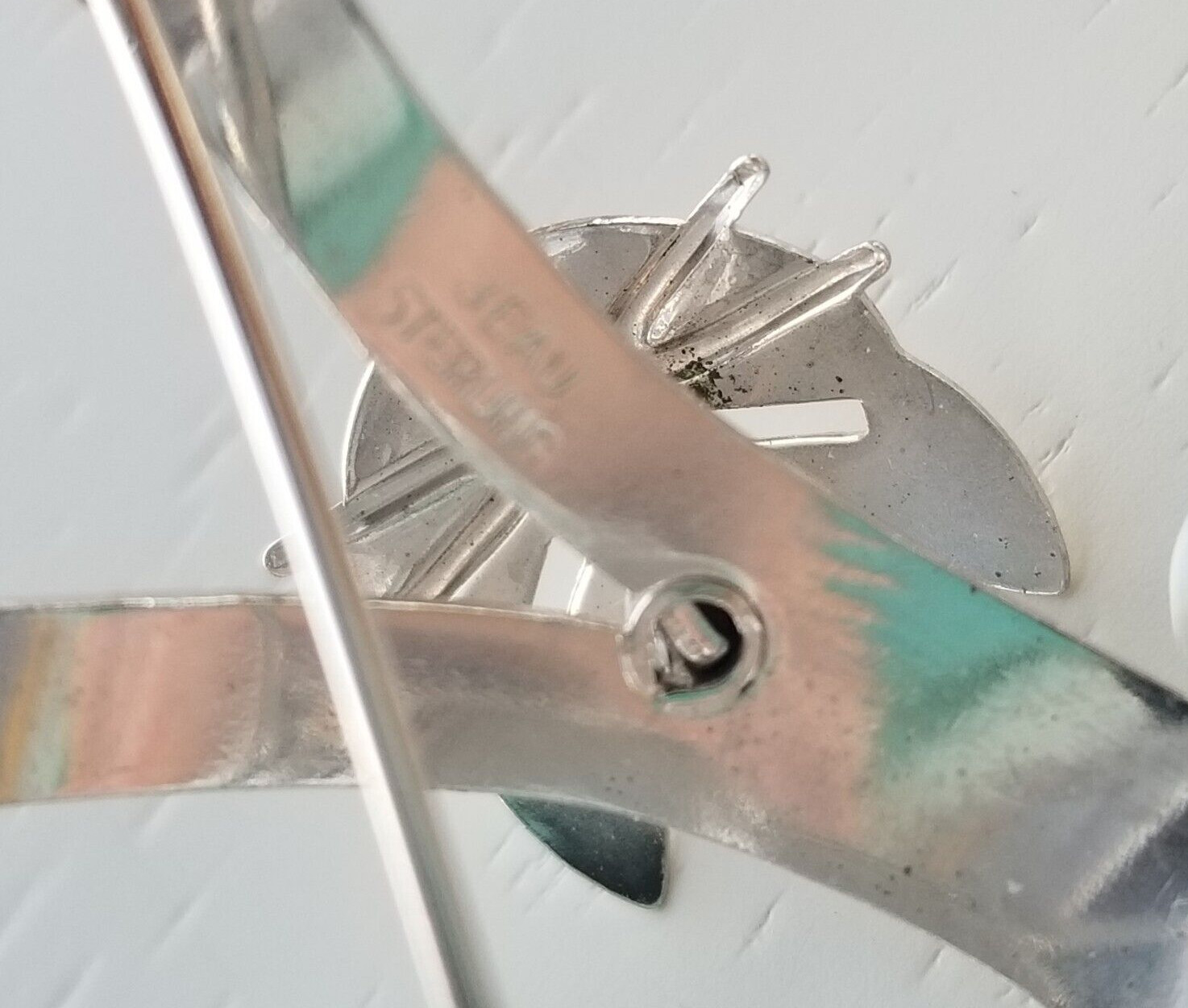 Solid Sterling Silver 925 3D Cat Figural Movable … - image 2