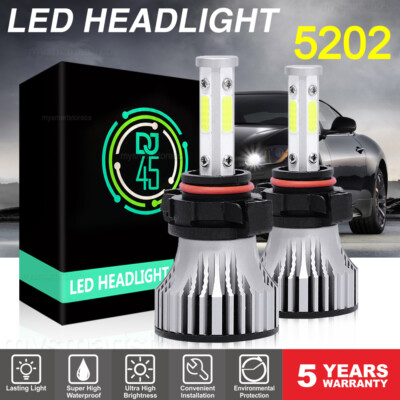 2X 2504 5202 9009 LED Fog Light Bulbs 6000K Xenon White 240W 32000LM High Power