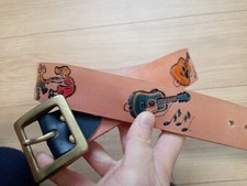 1950s Vintage Design Carving Belt Rock and Roll Western HOTROD Rockabilly