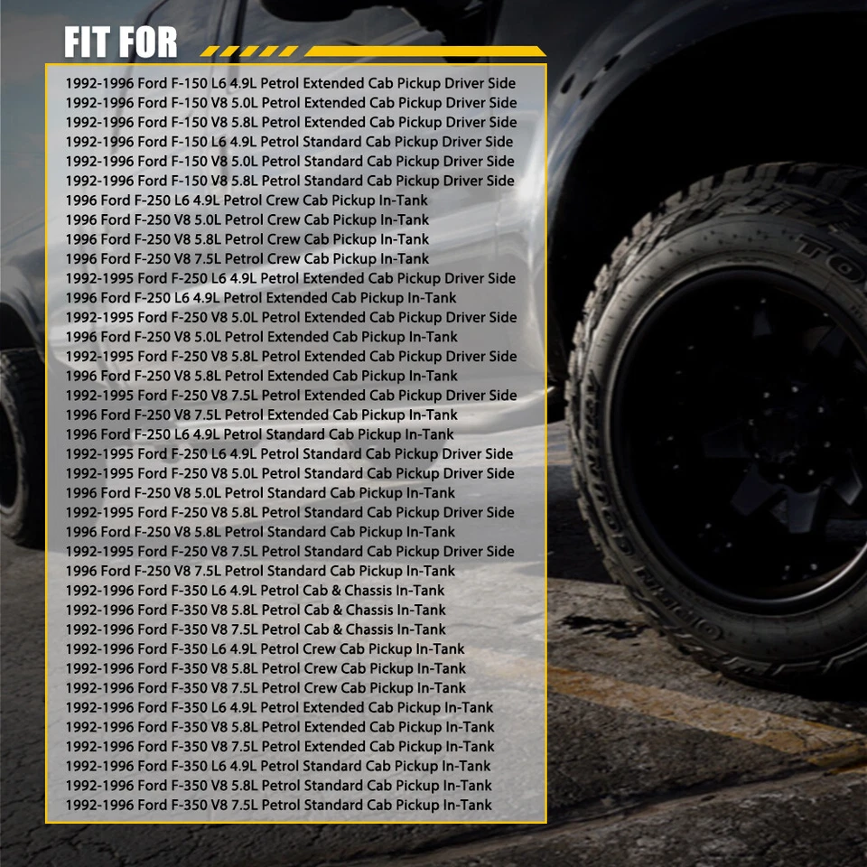 Conjunto de módulo de bomba de combustível dianteira e traseira para 1990-1997 Ford F-150 L6 4.9L gasolina - Imagem 4 de 4