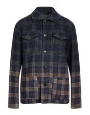 Altea Shetland Derby Jacket - Indigo Plaid - Wool - Size L – NWT - RRP $1200