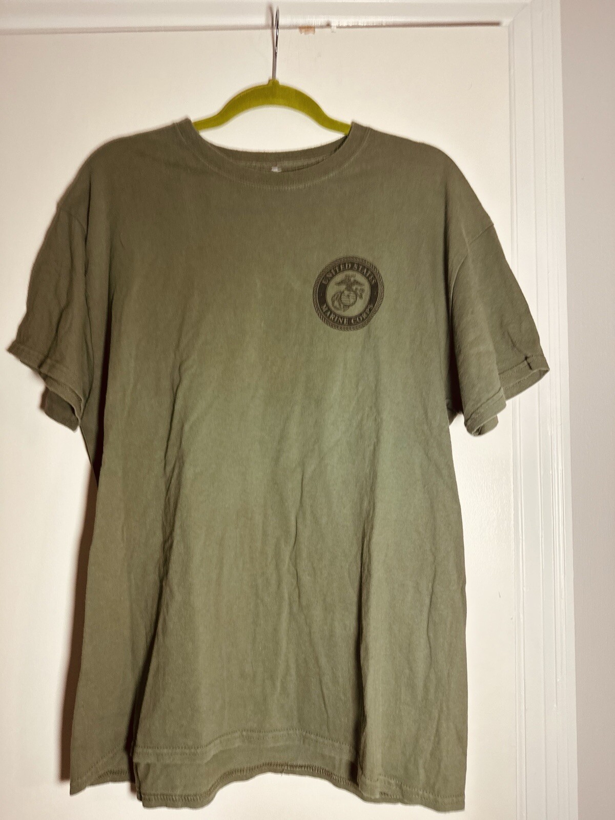 Marine Corps Semper Fi Green T-Shirt- USMC OD Green. USMC. Short Sleeve.