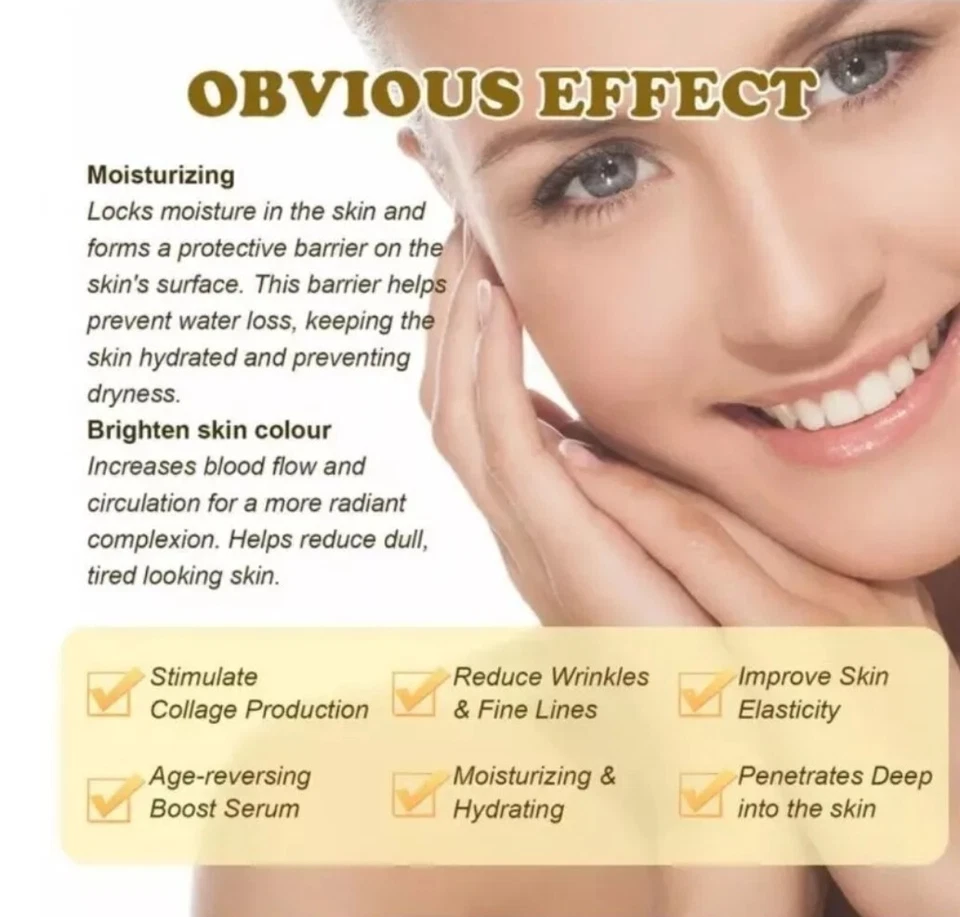 24K Gold Niacinamide Essence Anti-Aging Serum Vitamin C Hyaluronic Acid Collagen - Image 3 of 4