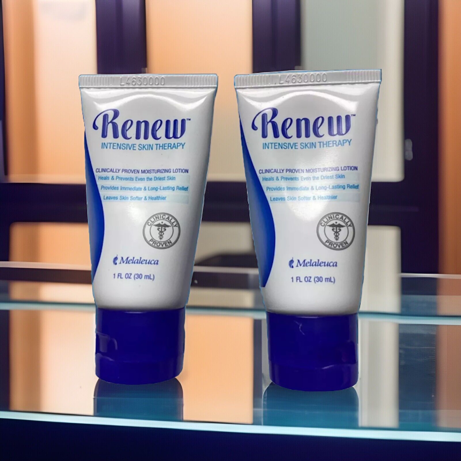 Paquete de 2 lociones hidratantes Melaleuca Renew terapia intensiva para la piel de 1 oz