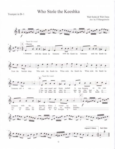 Who Stole the Keeshka? German Band/Brass Quintet/Oktoberfest Band Sheet Music