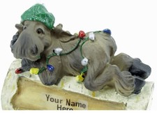 Bearfoots Moose Train Moose Wrapped In Lights Jeff Fleming Big Sky Carvers orn